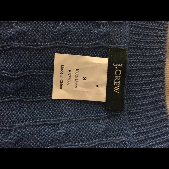 Auth. J. Crew 100% Linen Cable Knit Light Sweater - Picture 5 of 5